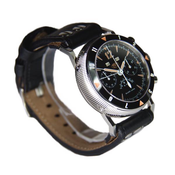 Black Luna - Full Calendar Chrono with Moonphase - (Dial black)