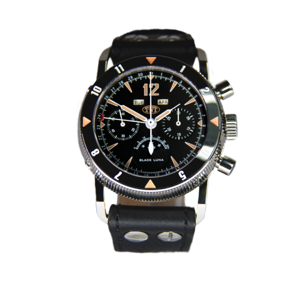 Black Luna - Full Calendar Chrono with Moonphase - (Dial black)