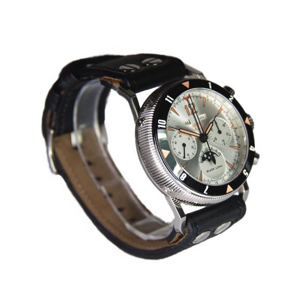 Black Luna - Full Calendar Chrono with Moonphase - (Dial silver)